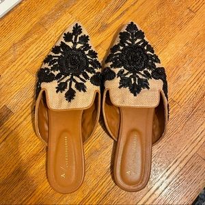 Anthropologie Embellished Mules